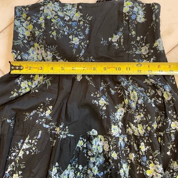 Les Reveries x Rent the Runway women’s 8 navy floral midi dress w/ chain straps - Picture 7 of 9